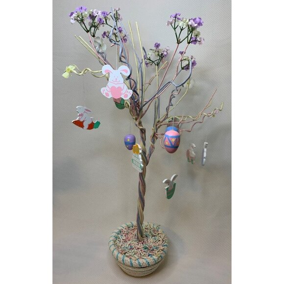 Easter-Themed Decorative Tree Multicolor Twisted Branches Flowers Ornaments 18" - Picture 3 of 15